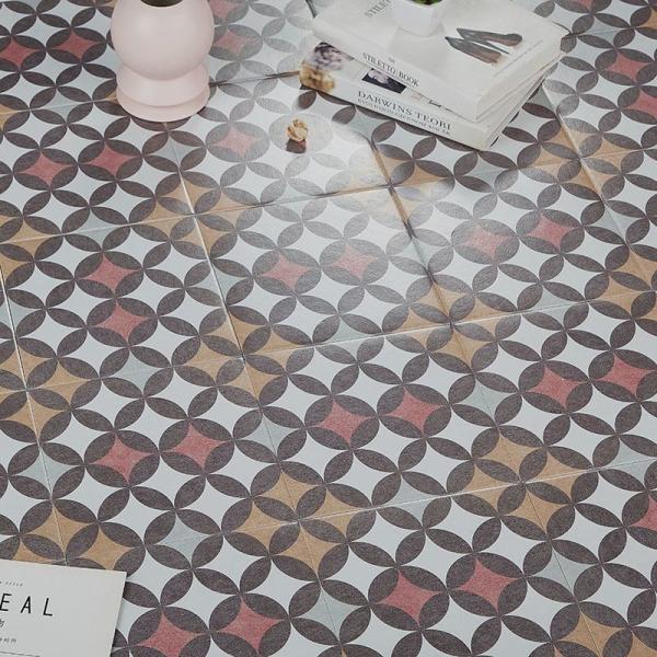 Azulejo cerámico rústico rojo de 20x20cm para suelo y pared