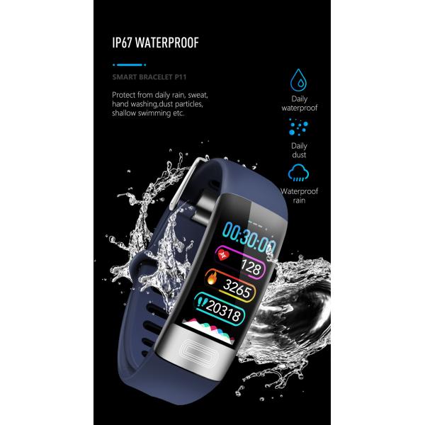 ЭКГ PPG Шагомер HR Монитор Смарт-браслет Фитнес-трекер Часы с кровяным давлением