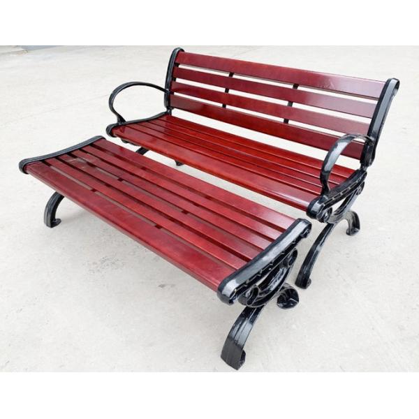 Wearproof 1400*560*800mm Cast Iron And Wood Garden Bench