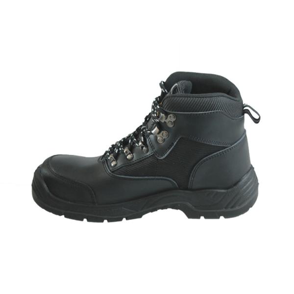 CE Black Metal Eyelets Anti Slip Customized For Your Requirements SJ Safety Boots Mid Cut Work Shoes