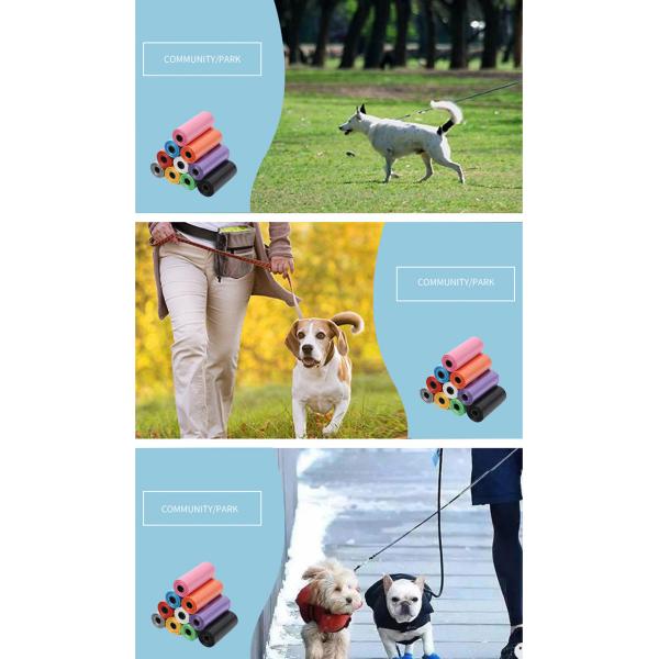 HDPE Compostable Dog Poop Bags Pink Red Purple Biodegradable Pet Waste Bags