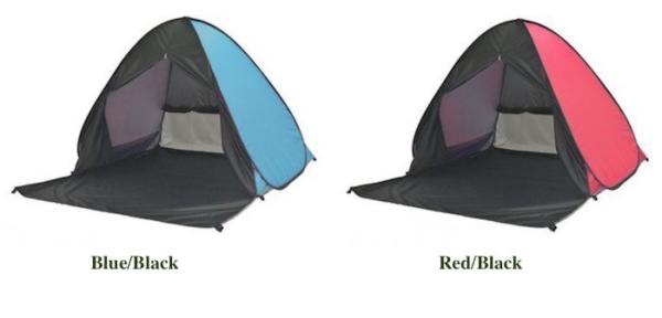 Tendas de acampamento ao ar livre Tenda de praia automática pop up tamanho mais Prata revestida 190T Poliéster 165 * 200 * 130cm à prova de sol com UV 50