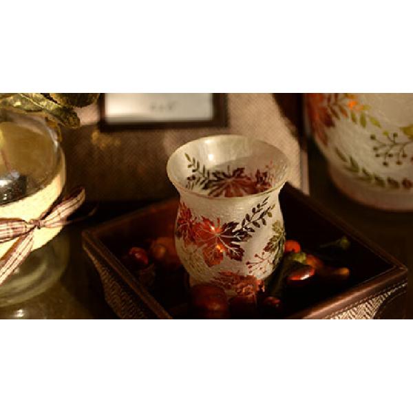 glass hurricane w/decor