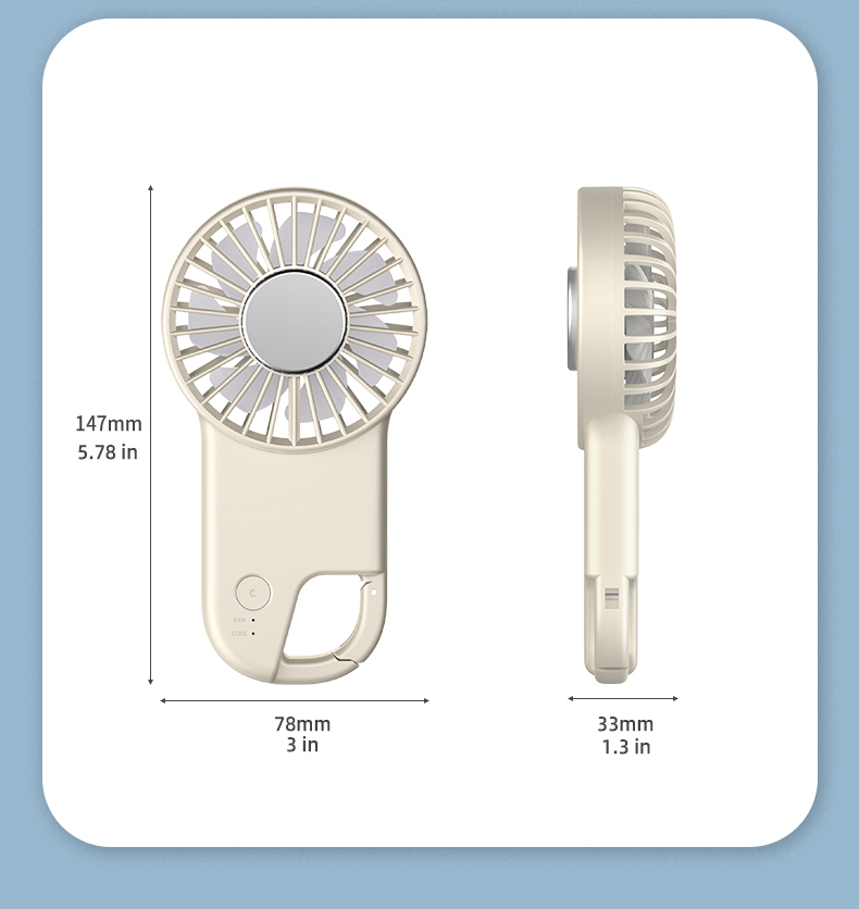 Portable Hand Fan 1200mAh Outdoor Rechargeable Mini Air Conditioner Cooling Electric Refrigeration Fan With Ice Air Cooler