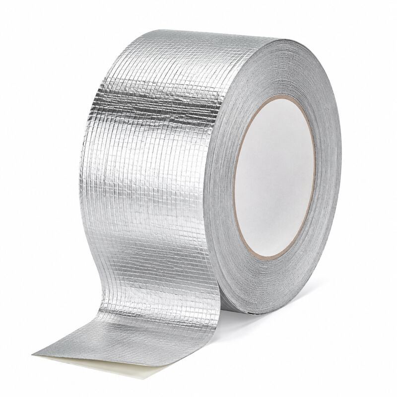 Flame-Retardant Aluminum Foil Glass Cloth Tape (High-Temperature Foil Fiberglass Tape / Heat-Reflective Glass Cloth Tape) – For HVAC Ducts, Cable Wrap & Thermal Shielding