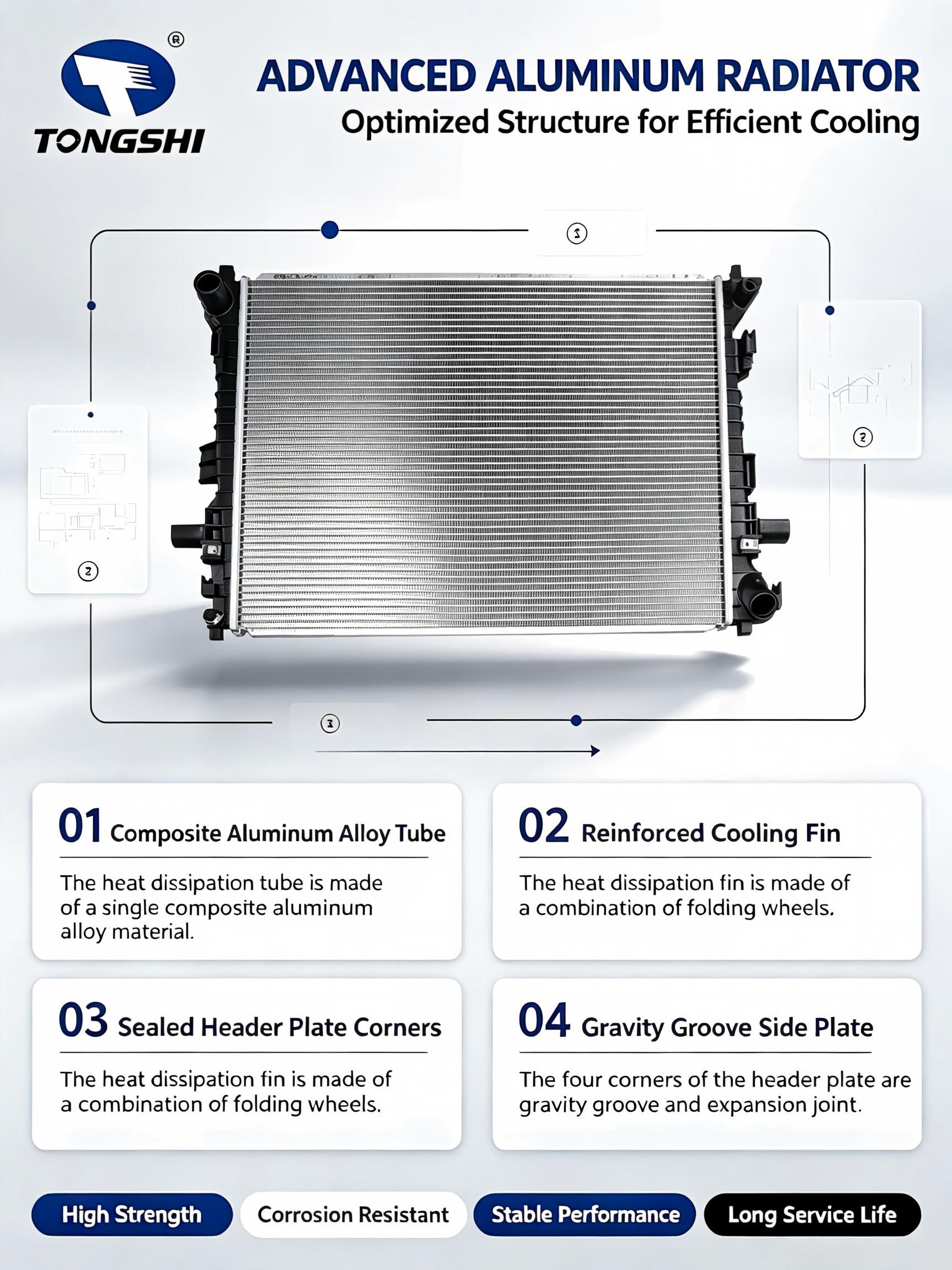 Auto Radiator for Ford Crown Victoria Base V8 4.6L 2006-2011 MT
