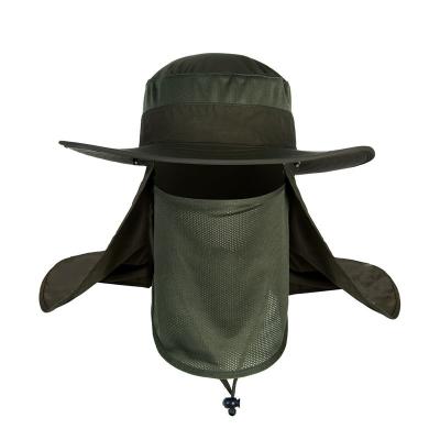 Outdoor 60cm Womens Sun Hats UV Protection Hat With Neck Cover