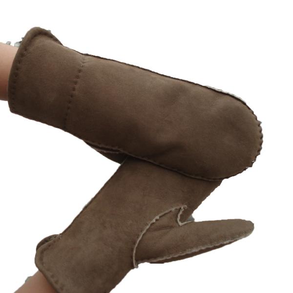 shearling lamb fur leather gloves hand sewing lady sheepskin 2019 mitten