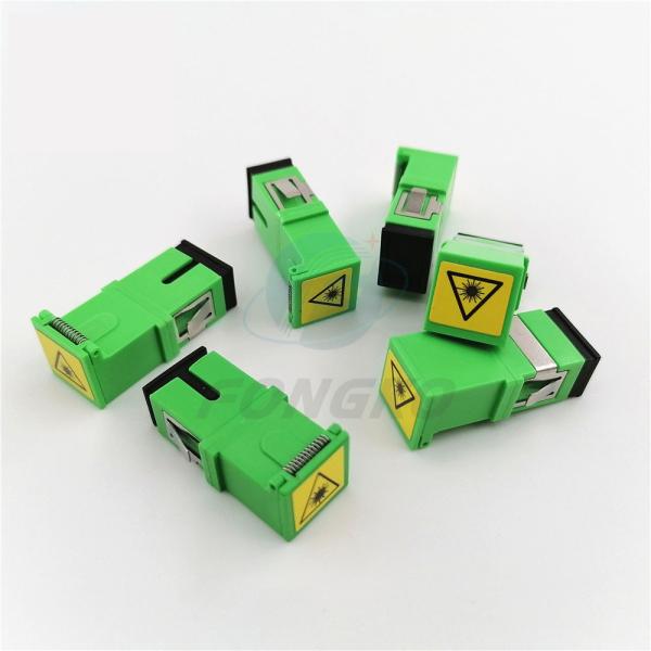 Adaptadores autos de la fibra óptica del SC de Shell Simplex Adapter SM del verde del obturador SC/APC