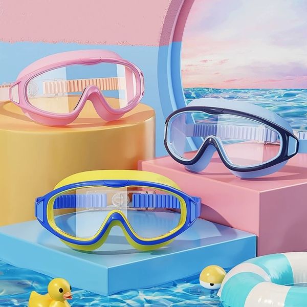 Eye Protection Unisex Children Swimming Goggles With Colorful Design Ages 4-16