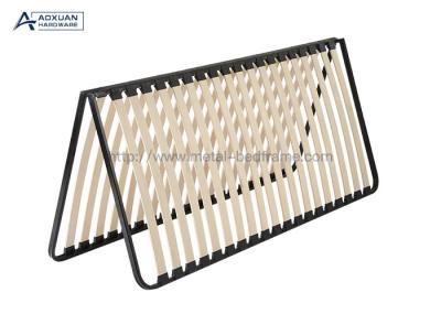 5ft Queen Size Foldable Bed Frame , Wooden Slatted Platform Bed Frame