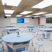 Mobiliário de laboratório de física escolar personalizado Banco de exibição móvel de metal