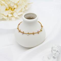 Bracelete acrílico claro do parafuso do ouro frisado etíope 21.5mm da liga da joia dos braceletes do casamento