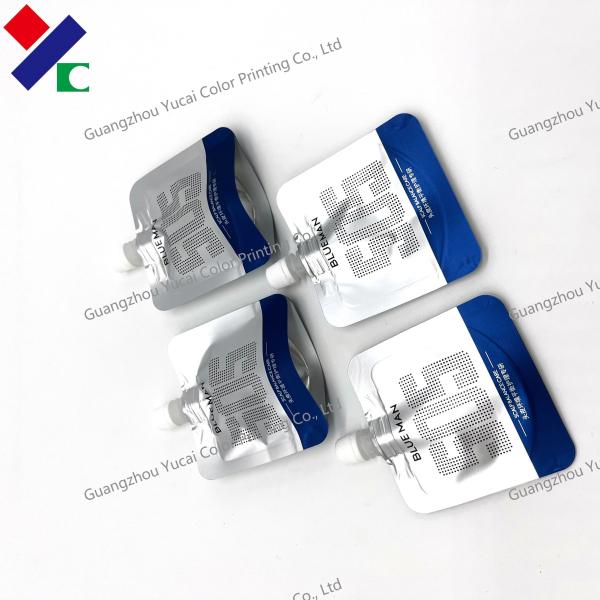 Liquid Lotion Face Cream Spout Pouch Packaging Self Adhesive Sealing