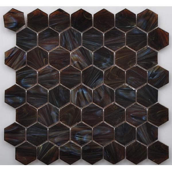 Agglomerate Mosaic Tile with Hexagon Shape