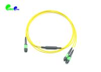Uma perda padrão de 2 medidores Senko 24F MPO (f) a 2 X 12F MPO (F) cabos amarelos da conversão da manutenção programada 9/125um LSZH do cabo do tronco