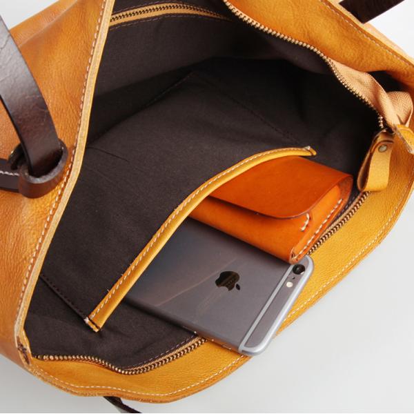 Authentic Handbags Tan Leather Tote Bag