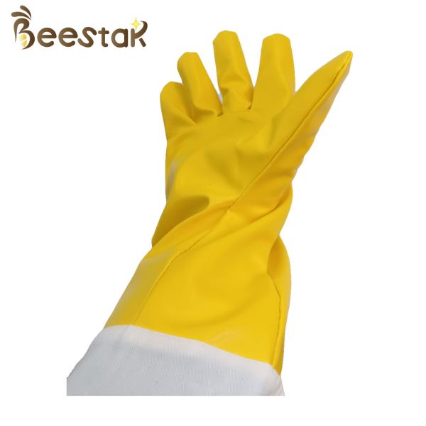 Professional Grade White Sheepskin Gloves for Beekeeping with Ventilated Cuff 470mm to 500mm Length