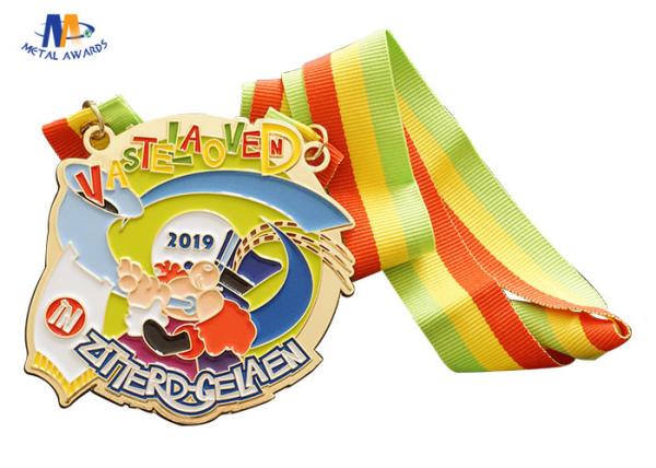 Personlized Metal Award Medals Colorful Filled Medailles 88.9*3MM
