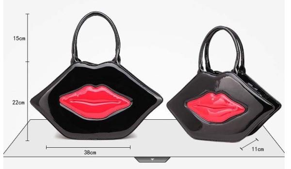 Creative lips handbag female fashion trend lovely personality cartoon