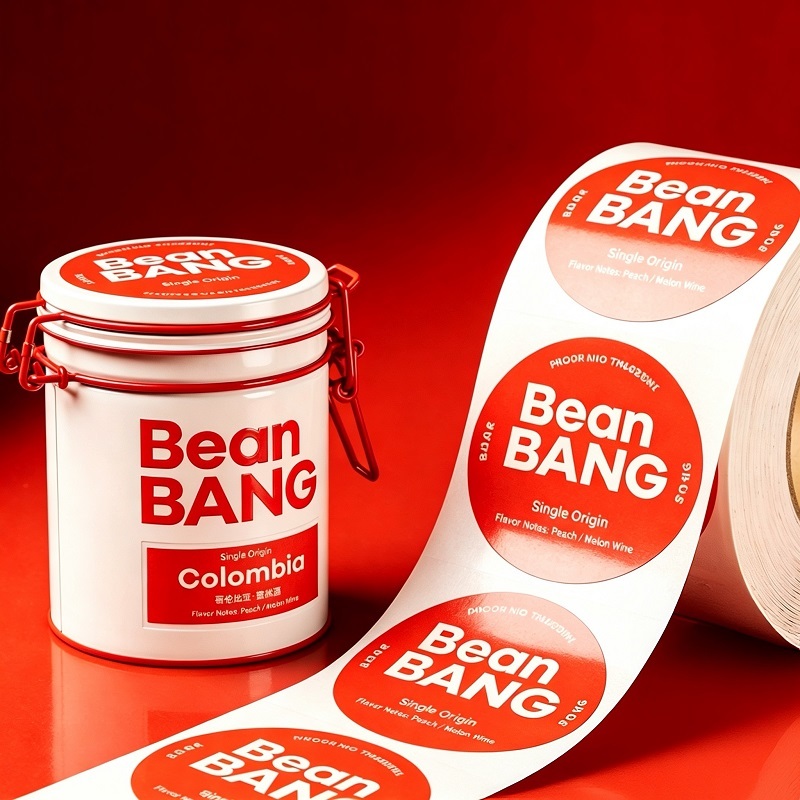 Roll Labels With Die-Cut Stickers For Product Packaging And Retail Branding