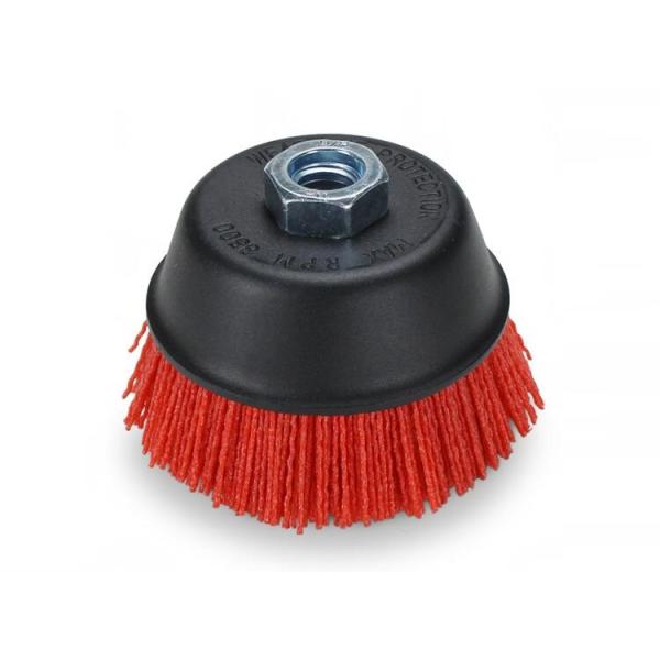 Deburring Black Color Cup Body 4 Inch Nylon Cup Brushes for Light Stock Removal