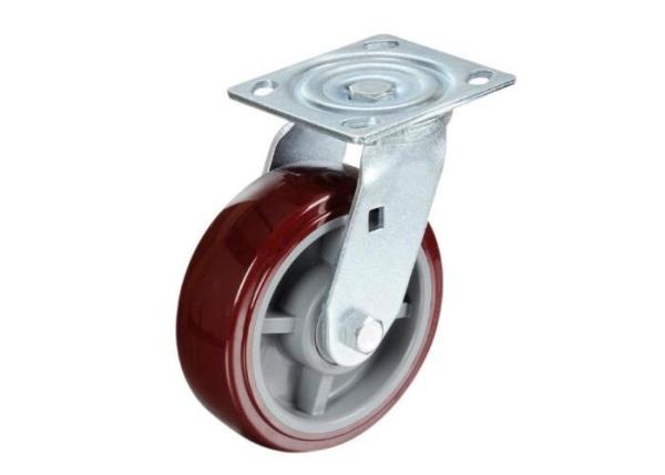 Heavy Duty Swivel Plate Caster 4 / 5 / 6 / 8 Size Customized Finish        wheels for furniture legs