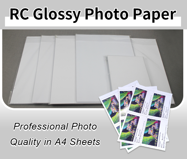 260gsm A4 Glossy Photo Paper Cut Sheets for Inkjet Photo Printing