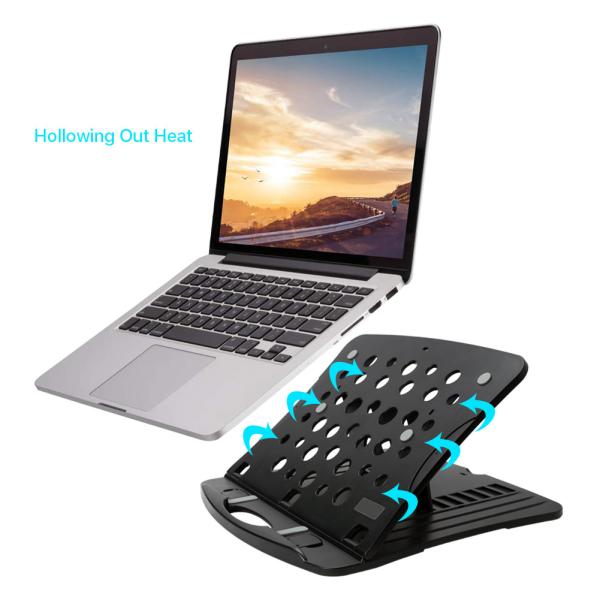 Blue 17.3 inch Adjustable Plastic Rotatable Laptop Stand 265mm Width