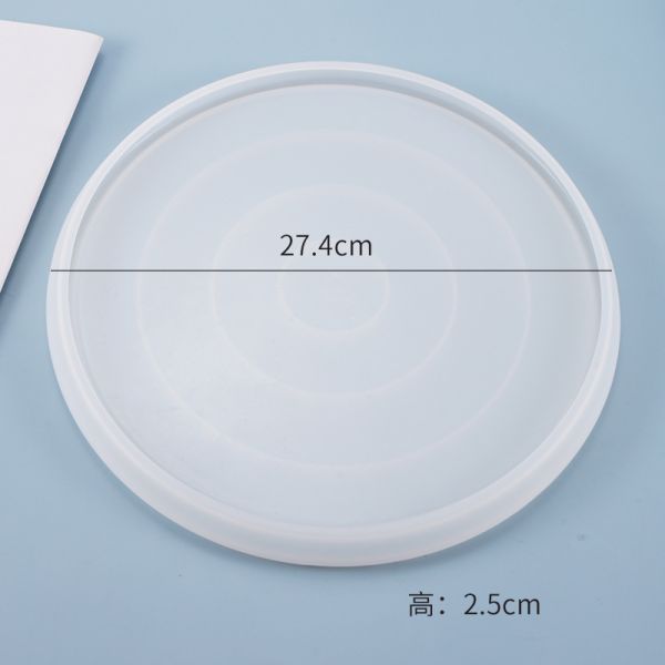 DIY crystal dropper mold, large circular mirror plate, curved dish, coaster, silicone mold