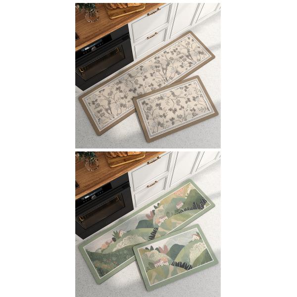 Non Slip Waterproof Kitchen Door Rug Mat for Anti Fatigue Washable Teppich Floor Mat