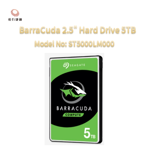 Seagate BarraCuda 2.5 Hard Drive 5TB Model No: ST5000LM000