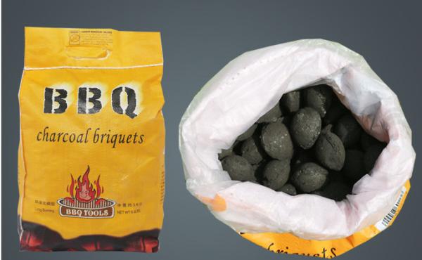 Outdoor barbecue speed burning charcoal; family camping new 1KG flammable charcoal; paper bag barbecue carbon；