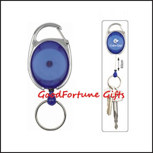 promotion gift printed logo badge reel Keyrings