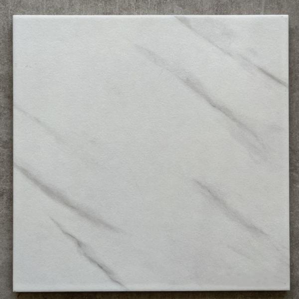 300*300 White Carrara Marble Bathroom Tiles with Slip Resistant Ceramic Material