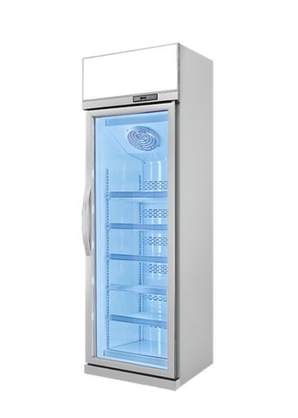 Greenhealth Commercial Display Freezer Vidro Transparente Prata Inverter Freezer Vertical