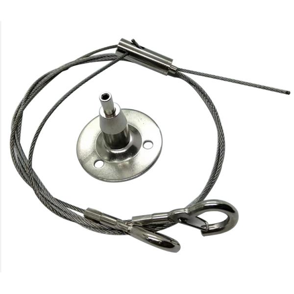 Spot Wholesale steel lock suspension kits single clip wire rope hanging lamp cable gripper