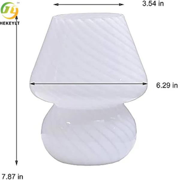 3 цветовых режима E26 Стеклянный гриб Настольная лампа Спальня Гостиная Подарок Подарок 12 Вт