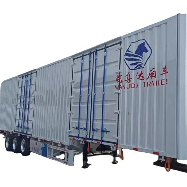 Steel Curtain Side Dry Truck Semi Trailer with Aluminum Wall and Optional 3 Axles