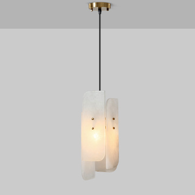 Natural Marble Chandelier Light Luxury Restaurant Bedroom Ceiling Hanging Light