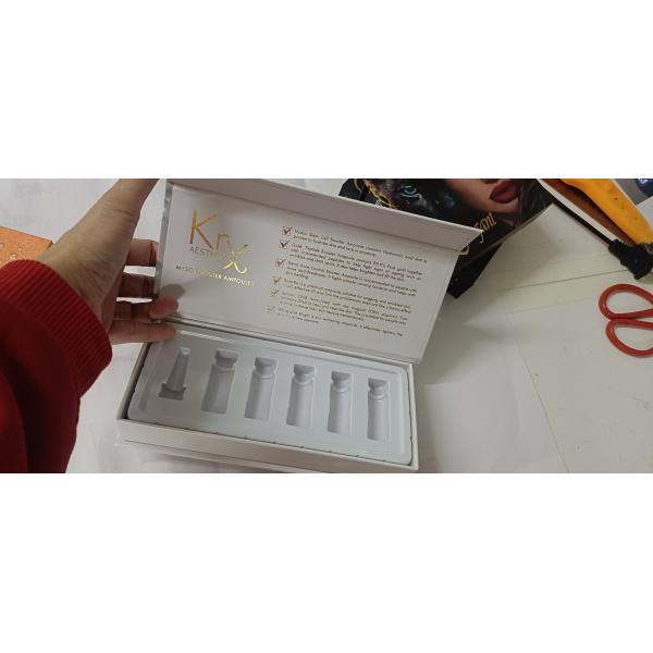 Satin Lined Cosmetic Paperboard Box with Glossy Finish Coated Paper Makeup Packaging