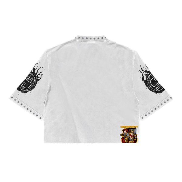 Custom Streetwear Cropped Drop Shoulder Digital Printed 100% Cotton Graphic Boxy Fit Oversized Rhinestone Men T-Shirt