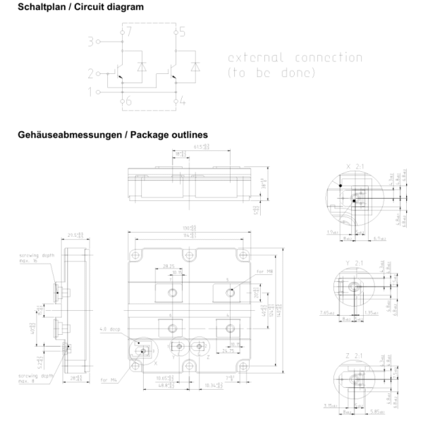 FZ2400R17HP4B2 1700V 2400A HiPerFET 4 IGBT Module High Power Density Low Vce(sat) Fast Switching High Frequency Robust SOA For Industrial Drives and UPS