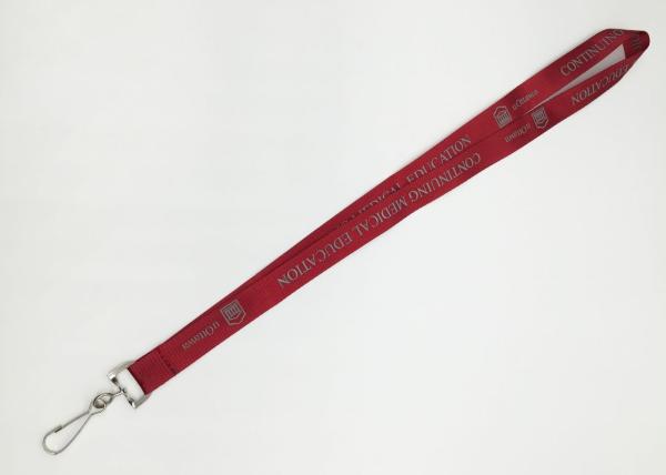20 MM Nylon Silk Screen Lanyards , Custom Breakaway Lanyards With Metal Hook