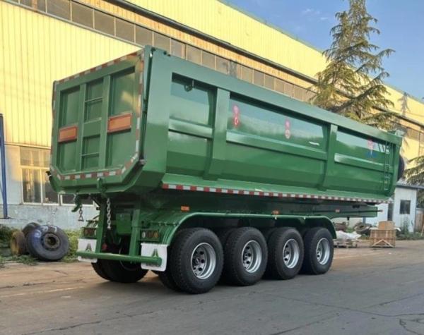Van Type 4 Axles Hydraulic Side Dump Tractor Tipper Truck Dumper Tipper Semi Trailer