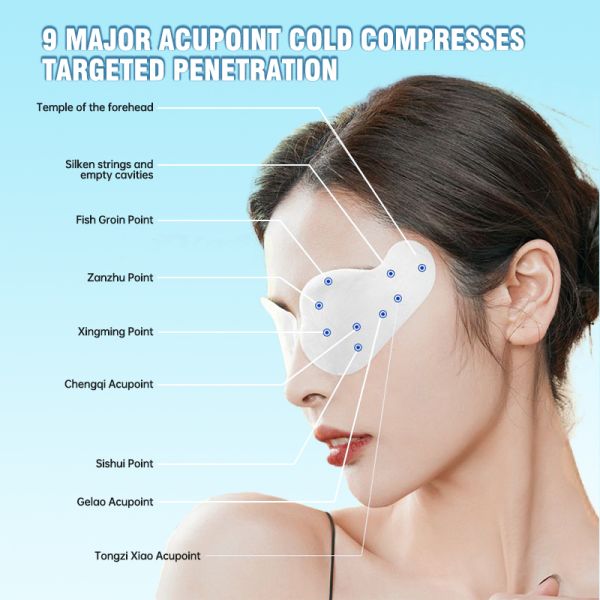 Comfortable Eye Cooling Patches Skin Friendly Medical Eye Patches Targeted Acupoint Therapy