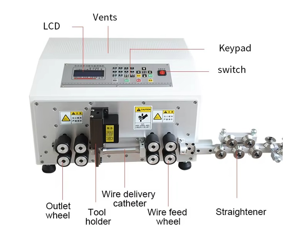 HR-35ST Eight-wheel Drive Automatic Computerized Cable Wire Cutting & Stripping Machine Thick Cable Stripping Machine