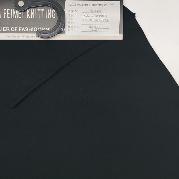 High Quality Cold Dye 97% Cotton 3% Spandex Mesh Pique Knitted Fabric for Polo Shirts