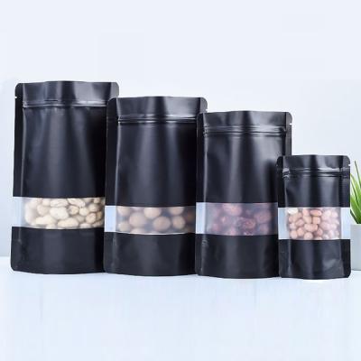 CTCX Eco Friendly Custom Logo Private Ziplock Brown White Kraft Craft Food Paper Packaging Zipper Bags With Window
