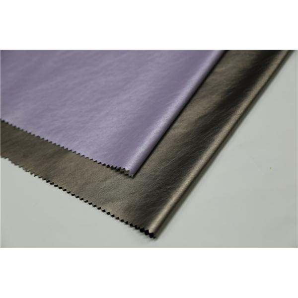 0.4mm Coated Pu Synthetic Leather Pearl Purple Color For Ladies Jacket